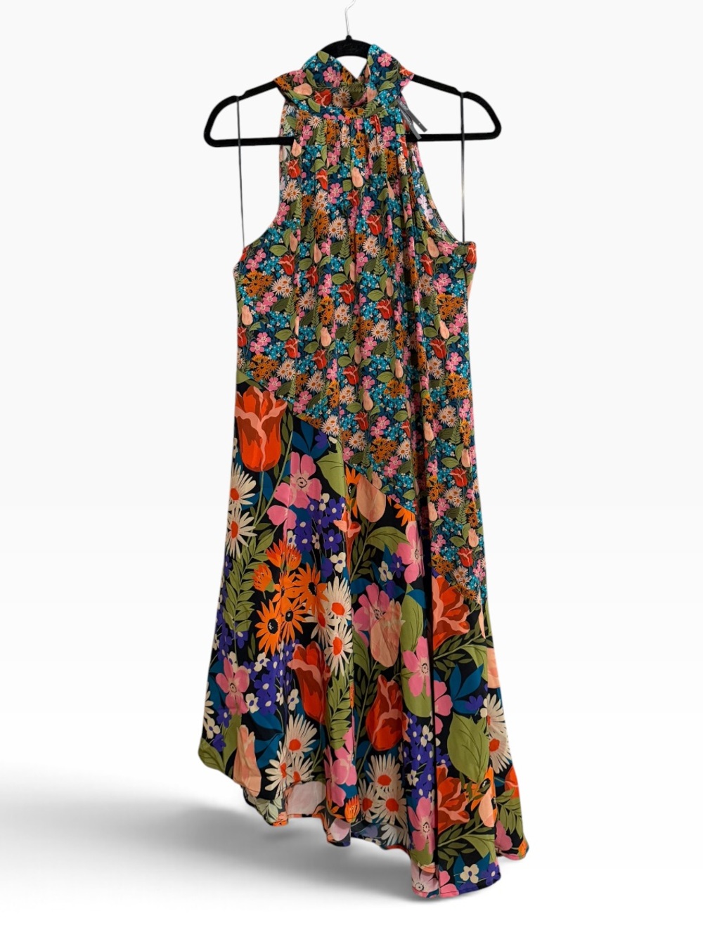 Anthropologie Silk Halter Midi Dress In Assorted Colors Size S